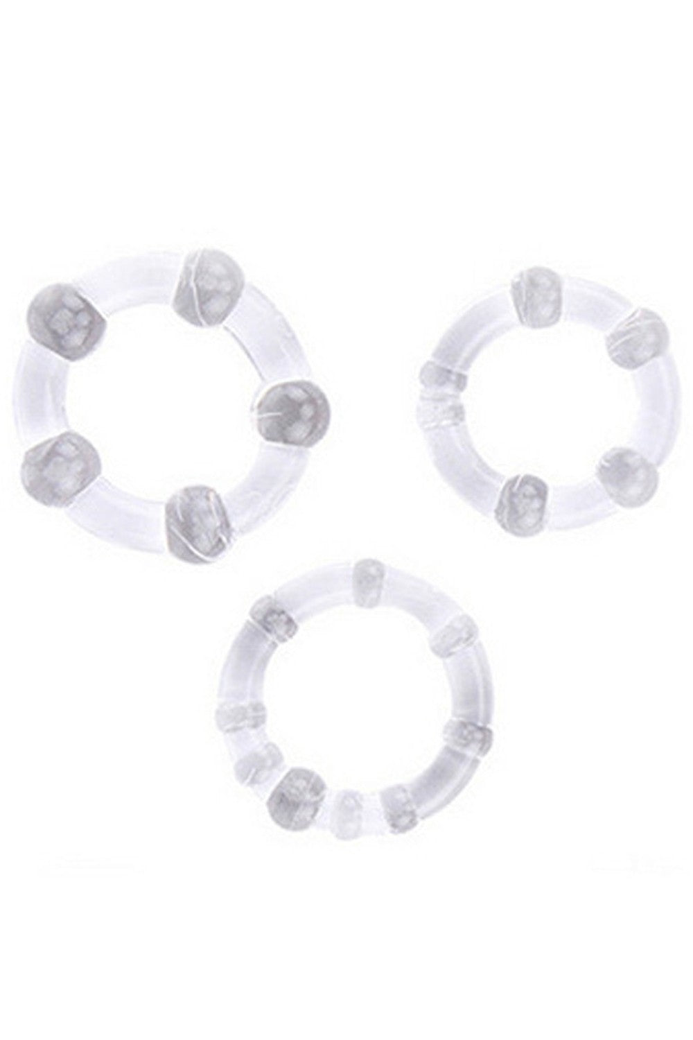 3 cockrings extensibles transparents