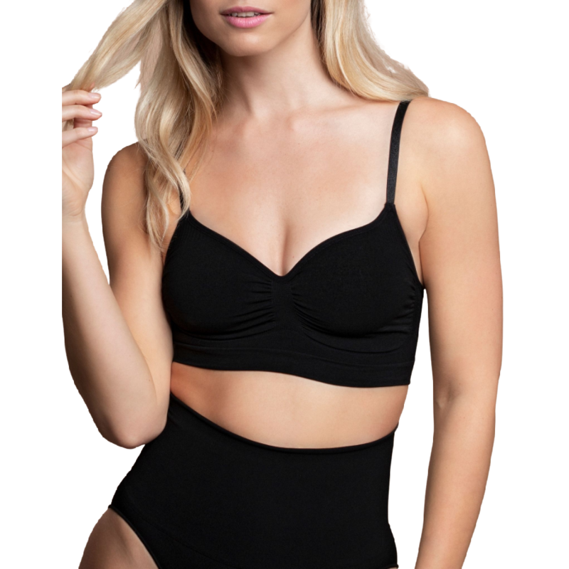 BYE-BRA - MEDIUM CONTROL SOUTIEN-GORGE SANS POINTS NOIR TAILLE S