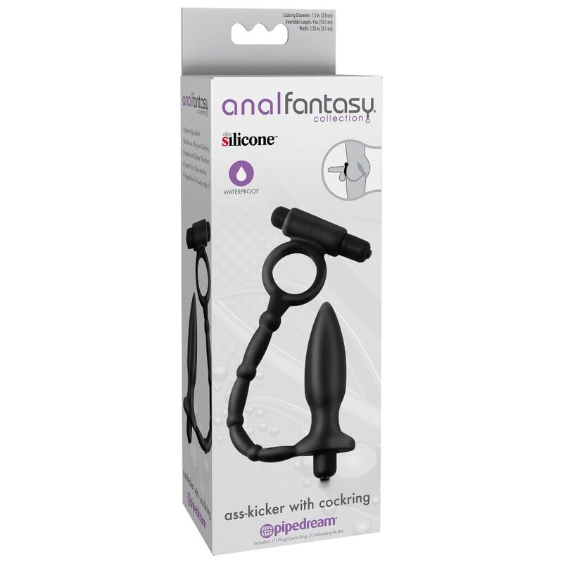 ANAL FANTASY - MINI STIMULATEUR ANAL AVEC ANNEAU ET BALLE VIBRANTE