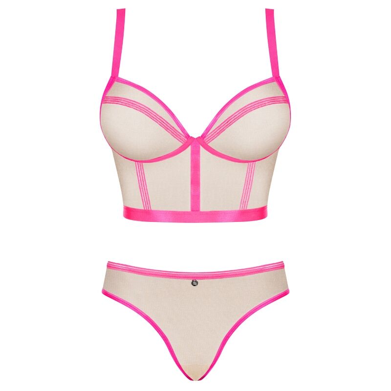 OBSESSIVE - NUDELIA ENSEMBLE DEUX PIÈCES ROSE S/M