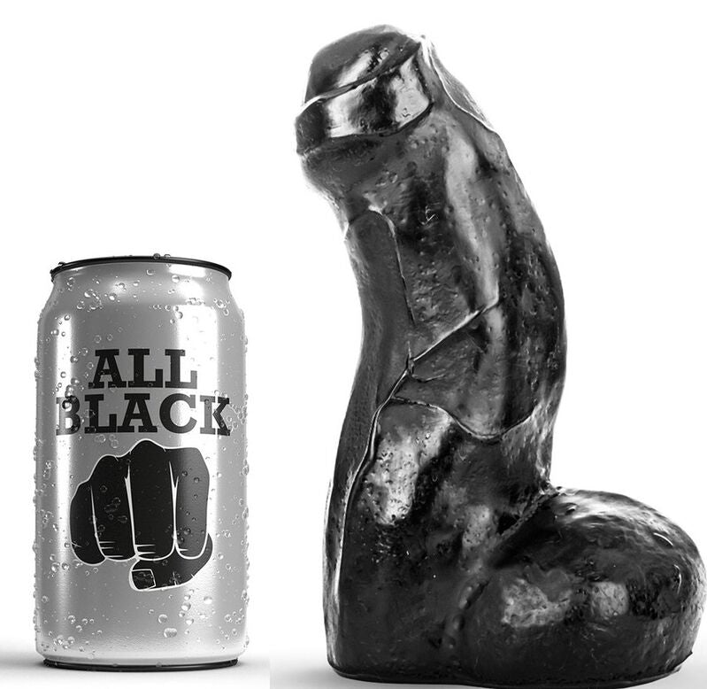 ALL BLACK - DONG RÉALISTE NOIR 17 CM