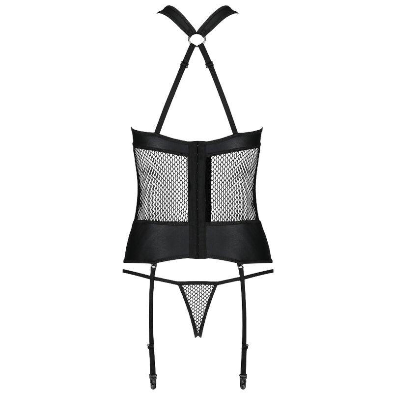 PASSION - AMANDA CORSET EN CUIR ÉCOLOGIQUE S/M