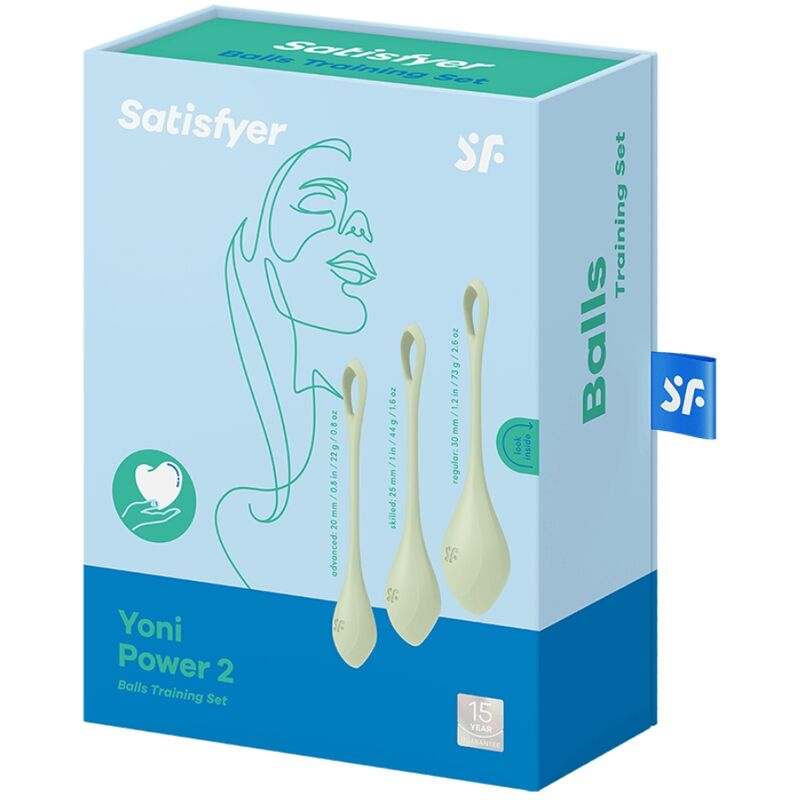 SATISFYER - ENSEMBLE ENTRAÎNEMENT YONI POWER 2 VERT