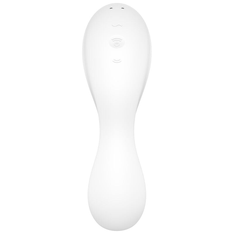 SATISFYER - APPLICATION STIMULATEUR ET VIBRATEUR CURVY TRINITY 5 BLANC