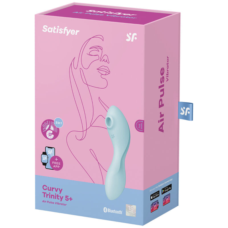 SATISFYER - APPLICATION STIMULATEUR ET VIBRATEUR CURVY TRINITY 5 BLANC