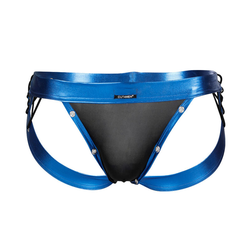 CUT4MEN - JOCKSTRAP DESIRE CUIRETTE BLEU L