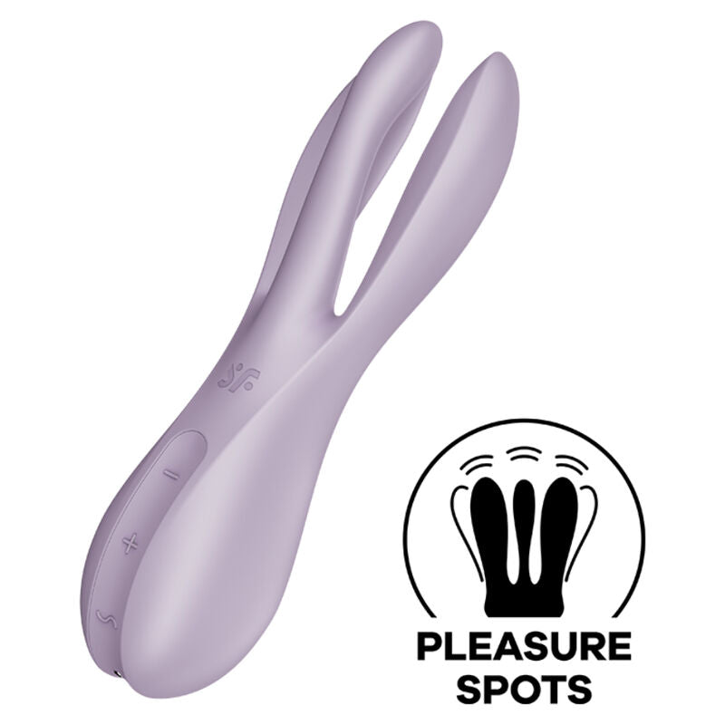 SATISFYER - VIBRATEUR THREESOME 2 NOIR