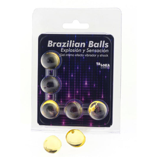 TALOKA - 5 BALLES BRÉSILIENNES VIBRANT & EFFET DE CHOC GEL EXCITANT