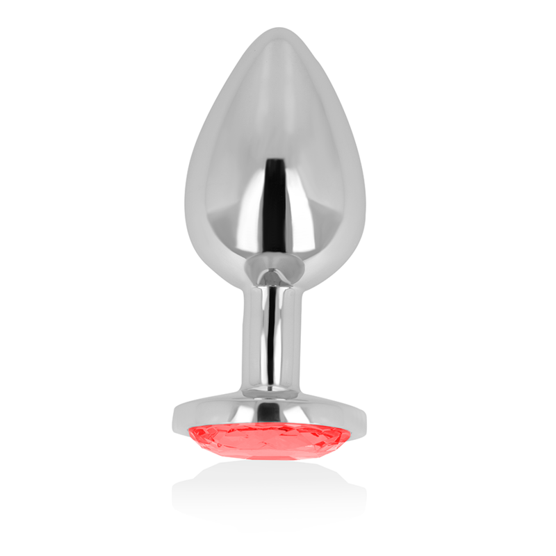 OHMAMA - PLUG ANAL AVEC CRISTAL ROUGE 7 CM