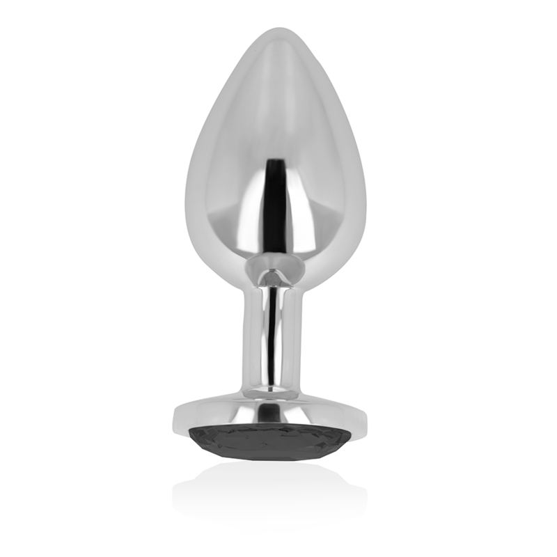 OHMAMA - PLUG ANAL AVEC CRISTAL NOIR 7 CM