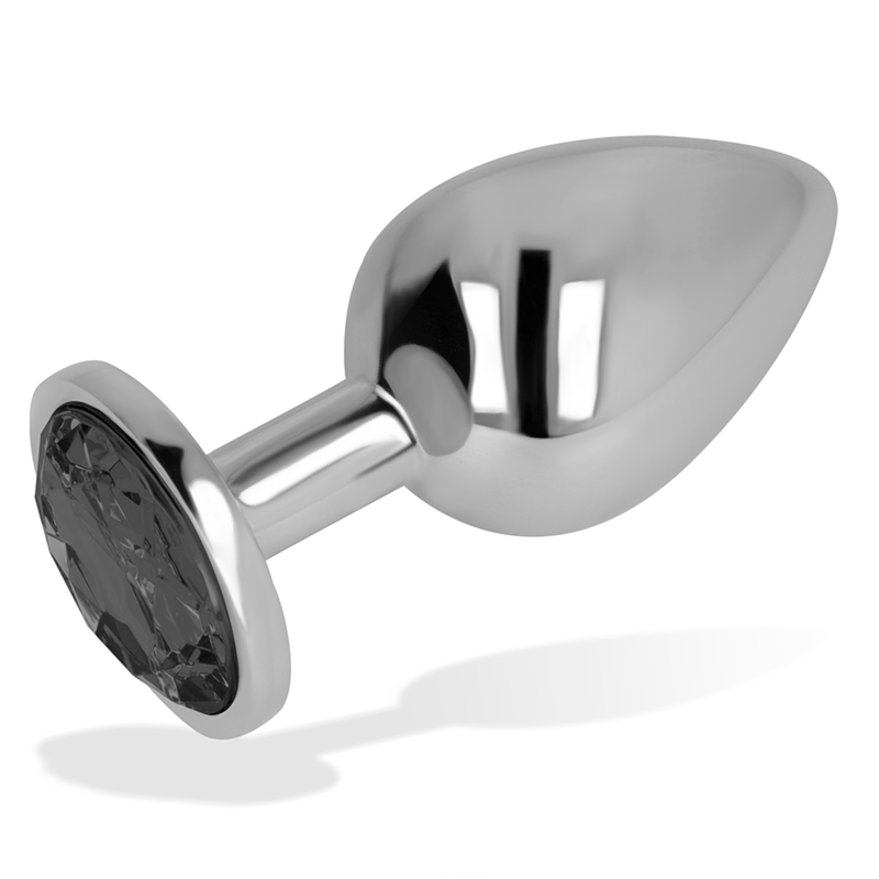 OHMAMA - PLUG ANAL AVEC CRISTAL NOIR 7 CM