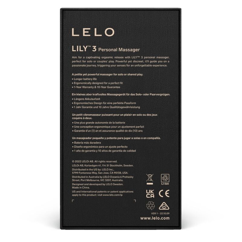 LELO - MASSEUR PERSONNEL LILY 3 - VERT POLAIRE