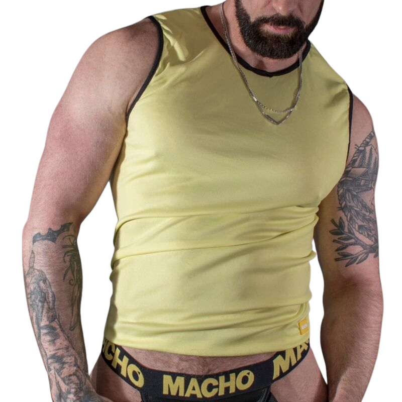 MACHO - T-SHIRT JAUNE S/M