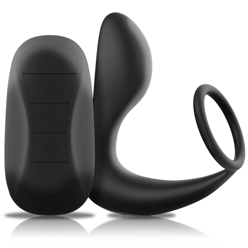 BLACK&SILVER - MASSEUR ANAL TÉLÉCOMMANDE RECHARGEABLE SILICONE NOIR