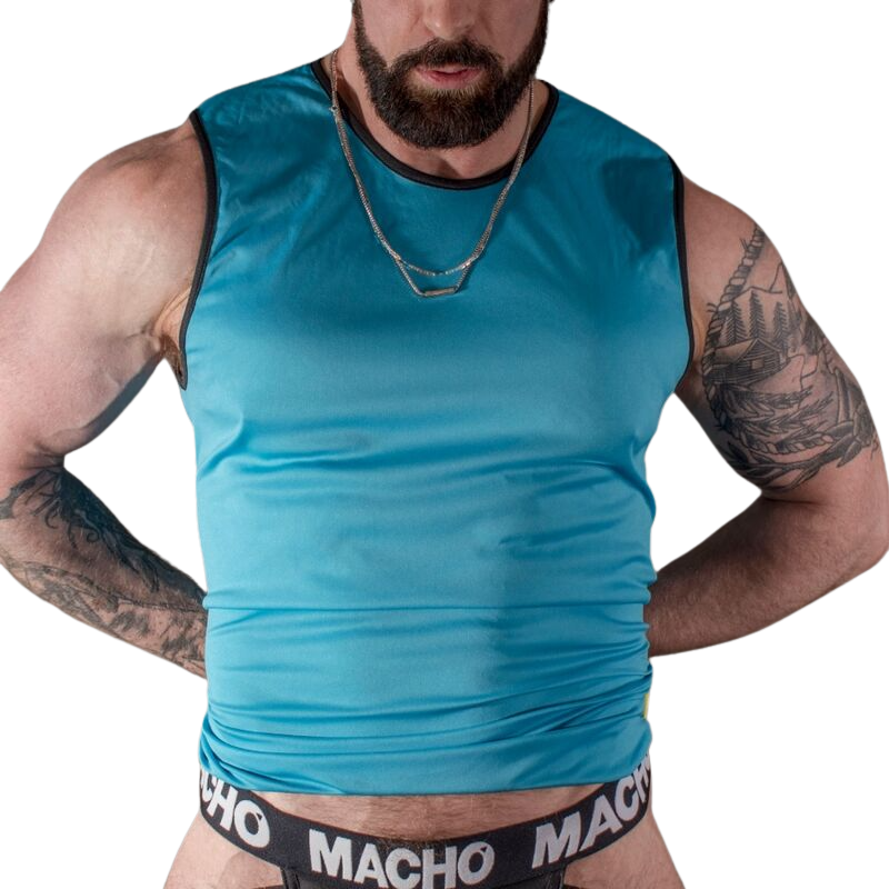 MACHO - T-SHIRT BLEU S/M