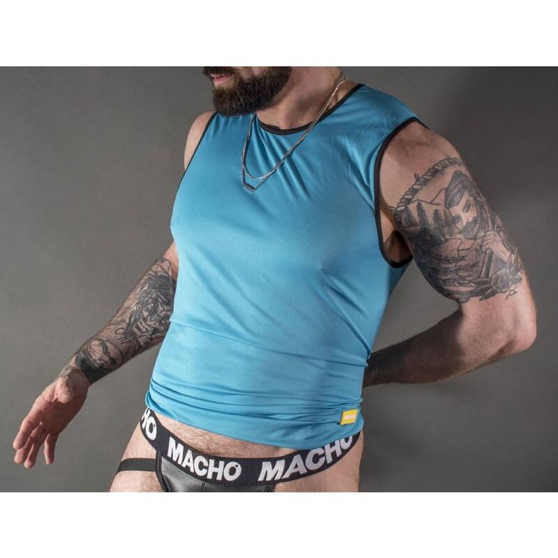 MACHO - T-SHIRT BLEU S/M