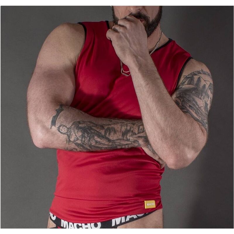 MACHO - T-SHIRT ROUGE S/M