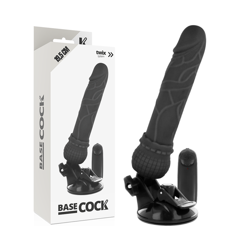 BASECOCK - VIBRATEUR RÉALISTE TÉLÉCOMMANDE NATUREL 19.5 CM -O- 4 CM