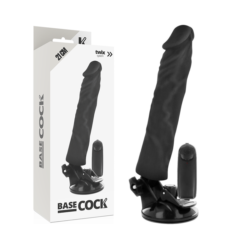 BASECOCK - VIBRATEUR RÉALISTE TÉLÉCOMMANDE NATUREL 21 CM -O- 4 CM