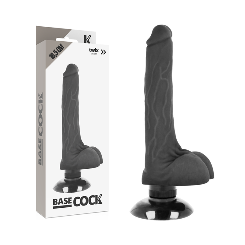 BASECOCK - VIBRATEUR RÉALISTE 2-1 NATUREL 18.5 CM -O- 4 CM