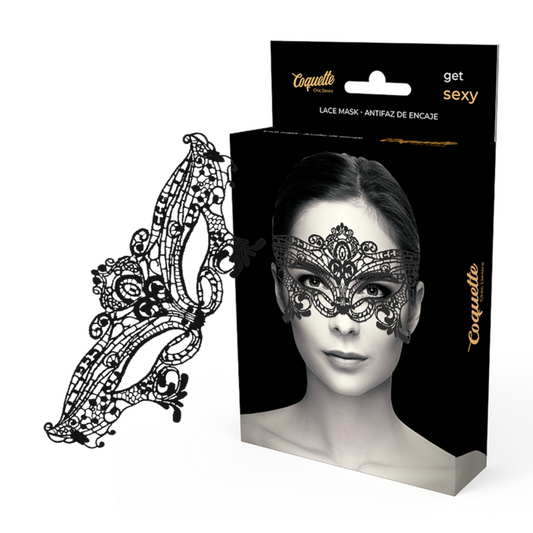 COQUETTE CHIC DESIRE - MASQUE LARGE EN DENTELLE NOIRE