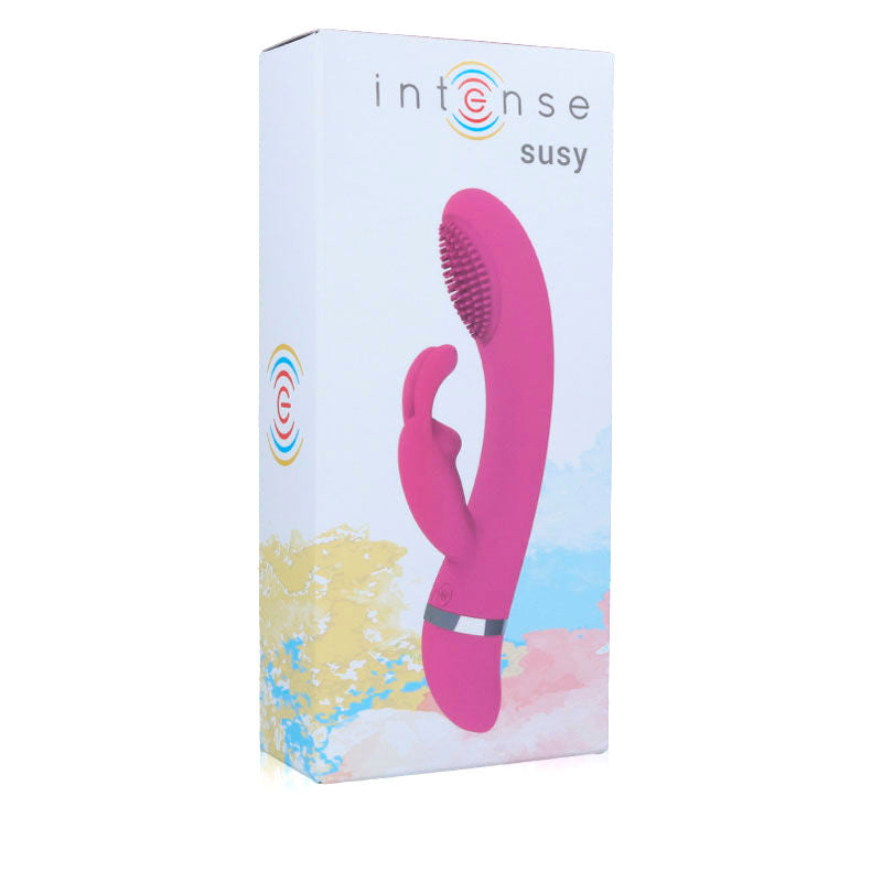 INTENSE - VIBRATEUR OSCILLANT SUSY SILICONE LAPIN ROSE