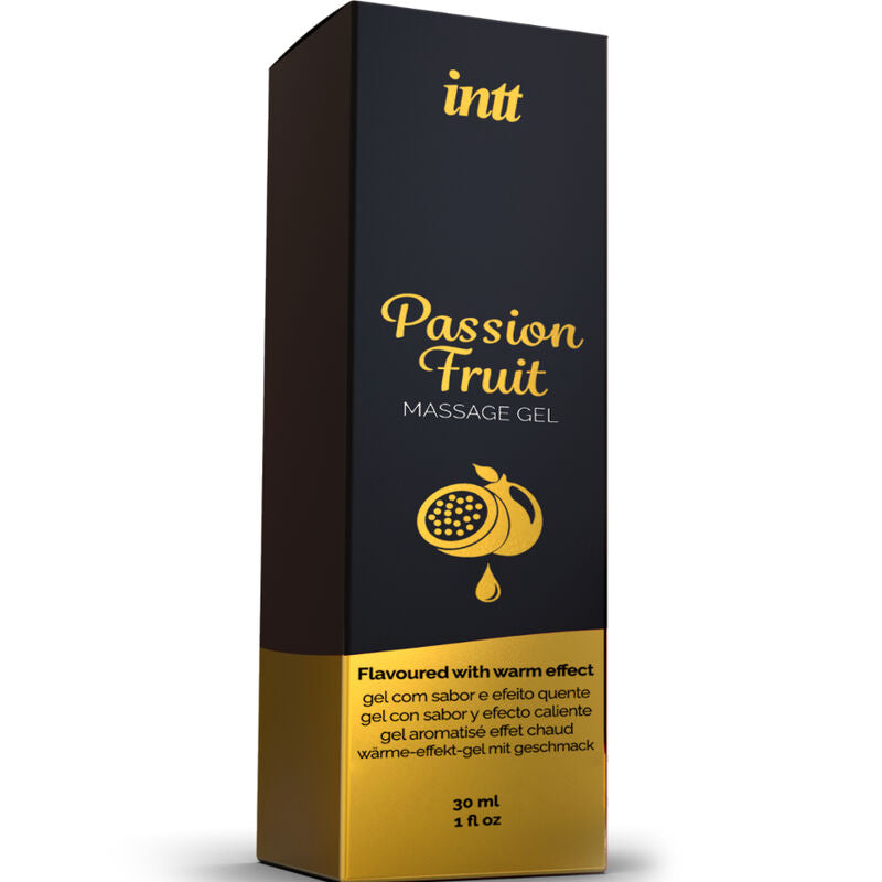 INTT MASSAGE & ORAL SEX - GEL DE MASSAGE SAVEUR FRUIT DE LA PASSION AVEC EFFET CHALEUR