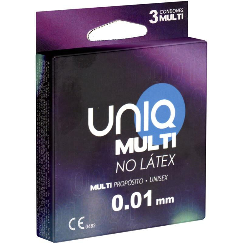 UNIQ - MULTI PRÉSERVATIFS SANS LATEX 3 UNITÉS