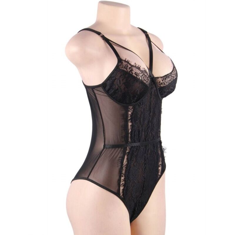 QUEEN LINGERIE - TEDDY DENTELLE NOIRE S/M