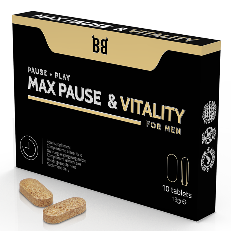 BLACK BULL - RETARDATEUR DE PAUSE MAXIMALE ET DE VITALITÉ POUR HOMMES 10 GÉLULES