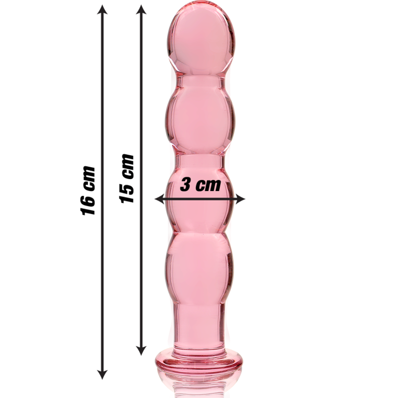 NEBULA SERIES BY IBIZA - MODÈLE 10 GODE EN VERRE BOROSILICATE CLAIR 16.5 CM -O- 3.5 CM