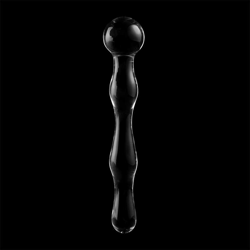 NEBULA SERIES BY IBIZA - MODÈLE 13 GODE EN VERRE BOROSILICATE CLAIR 18 CM -O- 3.5 CM