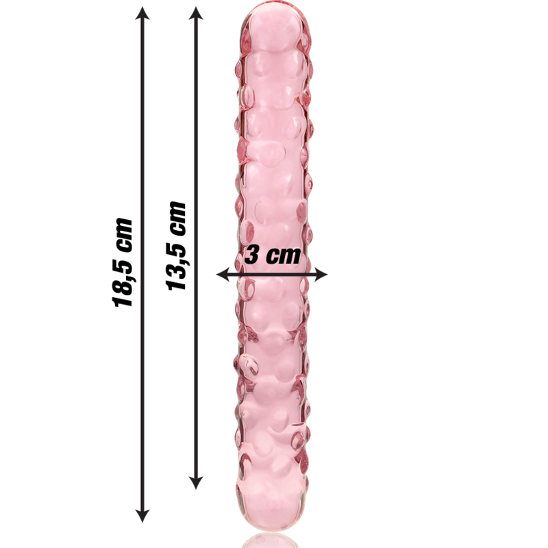 NEBULA SERIES BY IBIZA - MODÈLE 15 GODE EN VERRE BOROSILICATE CLAIR 18.5 CM -O- 3 CM