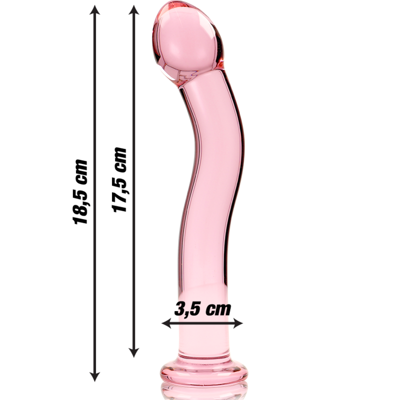 NEBULA SERIES BY IBIZA - MODÈLE 18 GODE EN VERRE BOROSILICATE CLAIR 18.5 CM -O- 3.5 CM