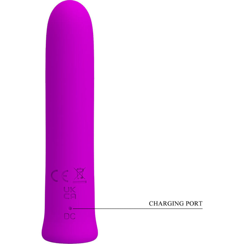 PRETTY LOVE - VIBRATEUR CURTIS MINI SUPER POWER 12 VIBRATIONS EN SILICONE VIOLETTE