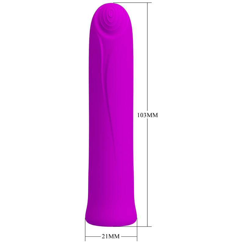 PRETTY LOVE - VIBRATEUR CURTIS MINI SUPER POWER 12 VIBRATIONS EN SILICONE VIOLETTE