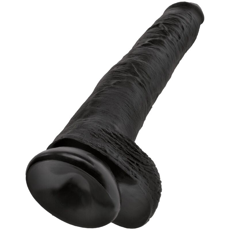 KING COCK - PÉNIS RÉALISTE AVEC BOULES 30.5 CM NOIR