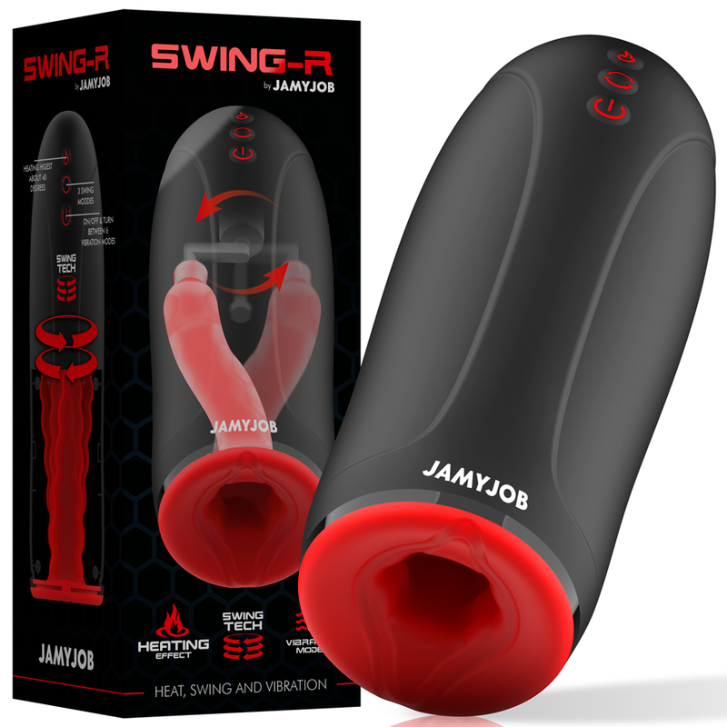 JAMYJOB - MASTURBATEUR  EFFET CHAUFFANT SWING-R, SWING TECH ET VIBRATION