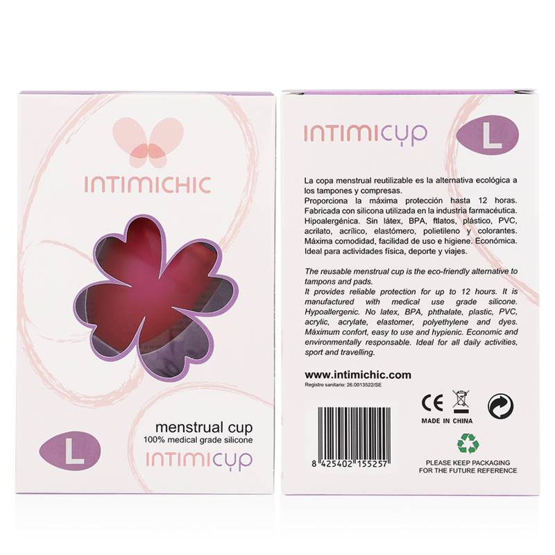 INTIMICHIC - COUPE MENSTRUELLE EN SILICONE MÉDICALE TAILLE S