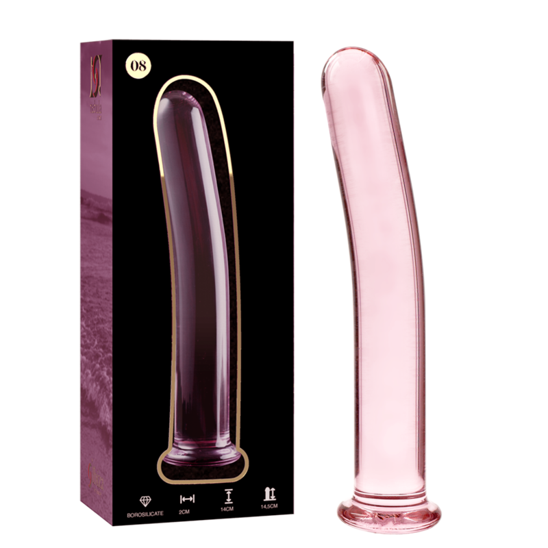 NEBULA SERIES BY IBIZA - MODÈLE 8 GODE EN VERRE BOROSILICATE CLAIR 14.5 CM -O- 2 CM