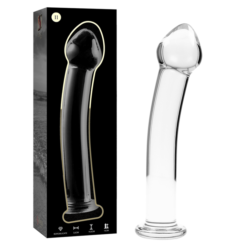 NEBULA SERIES BY IBIZA - MODÈLE 11 GODE EN VERRE BOROSILICATE CLAIR 16 CM -O- 3 CM