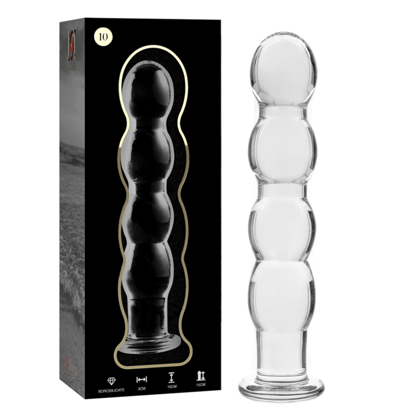 NEBULA SERIES BY IBIZA - MODÈLE 10 GODE EN VERRE BOROSILICATE CLAIR 16.5 CM -O- 3.5 CM