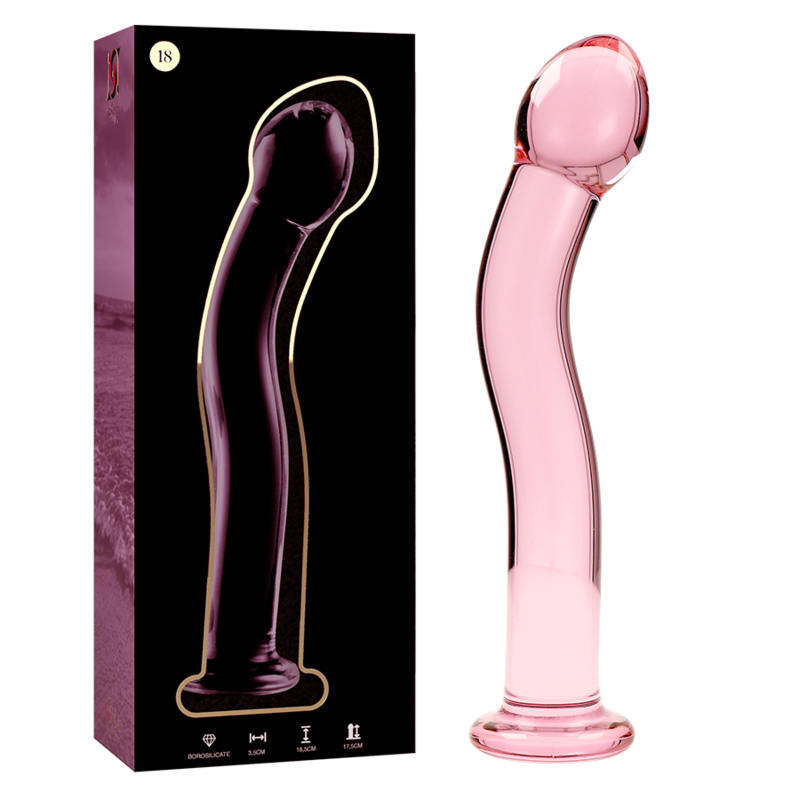 NEBULA SERIES BY IBIZA - MODÈLE 18 GODE EN VERRE BOROSILICATE CLAIR 18.5 CM -O- 3.5 CM