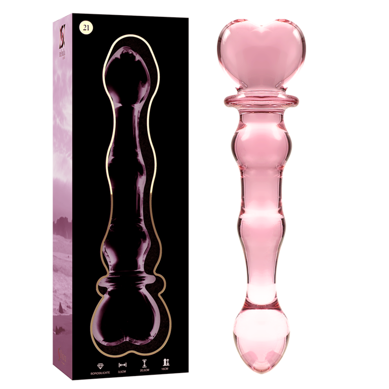 NEBULA SERIES BY IBIZA - MODÈLE 21 GODE EN VERRE BOROSILICATE CLAIR 20.5 CM -O- 3.5 CM