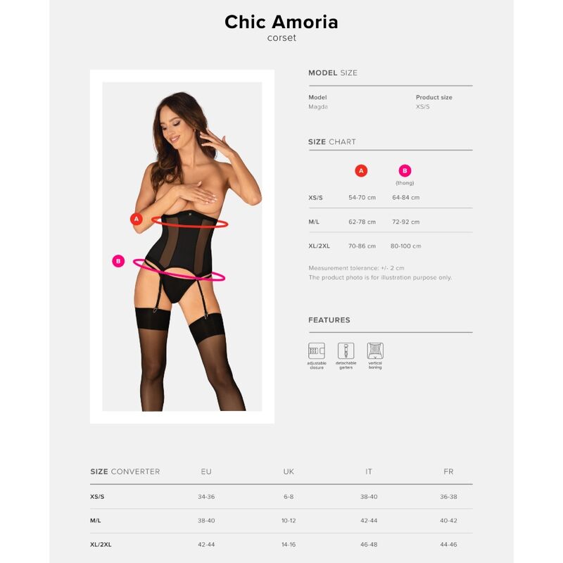 OBSESSIVE - CORSET & STRING CHIC AMORIA XS/S