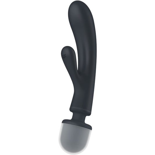 SATISFYER - MASSEUR VIBRATEUR LAPIN TRIPLE LOVER ROSE