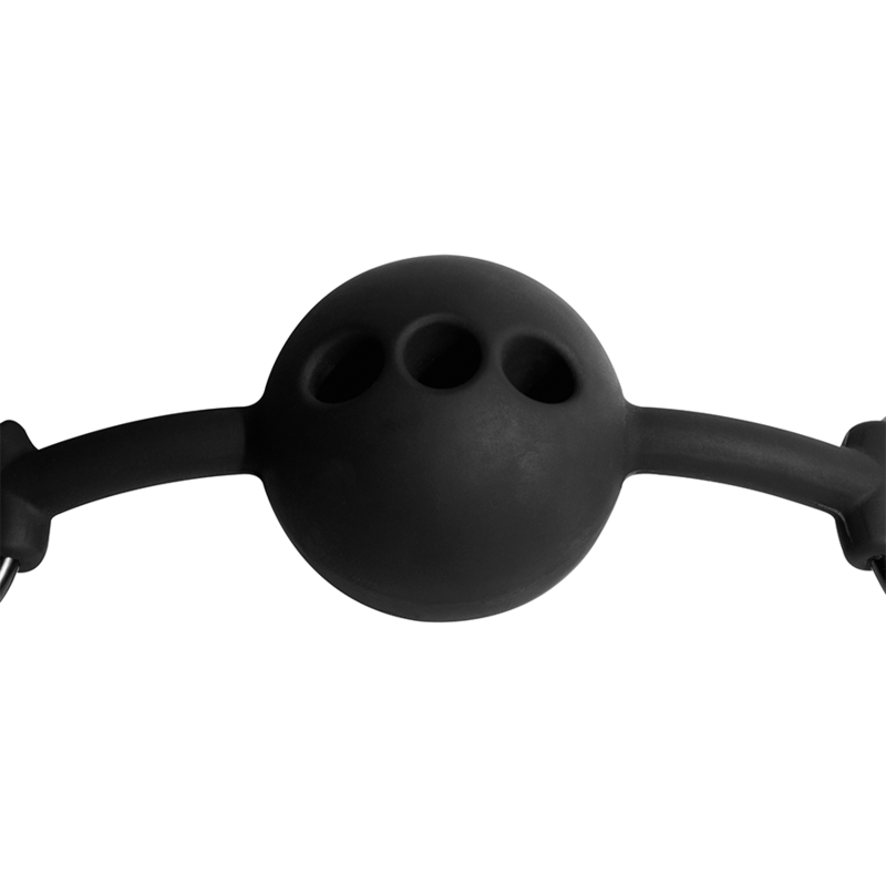 FETISH SUBMISSIVE BONDAGE - BÂILLON À BOULE EN SILICONE RESPIRANT