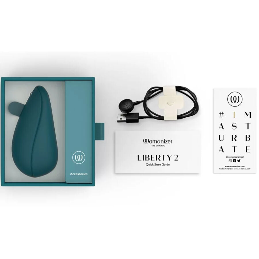 WOMANIZER - LIBERTY 2 STIMULATEUR & VENTOUSE CLITORIS VERT CLAIR