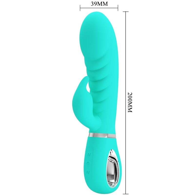 PRETTY LOVE - VIBRATEUR MULTIFONCTION G-SPOT PRESCOTT VERT AQUA