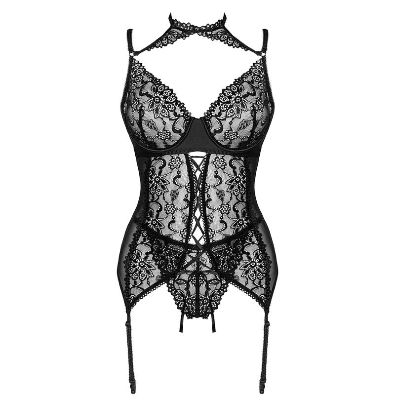 LIVCO CORSETTI FASHION - COLLECTION GIELLANDRA FOR THE SENSES CORSET + CULOTTE NOIR